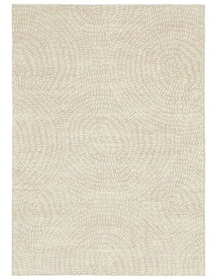 MISS AMARA SUNITA GREY CREAM CIRCLE DOT PATTERN WASHABLE RUG