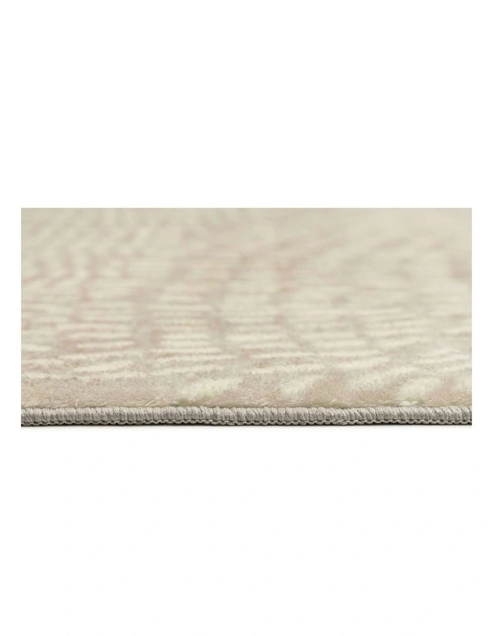 MISS AMARA  SUNITA GREY CREAM CIRCLE DOT PATTERN WASHABLE RUG image 4