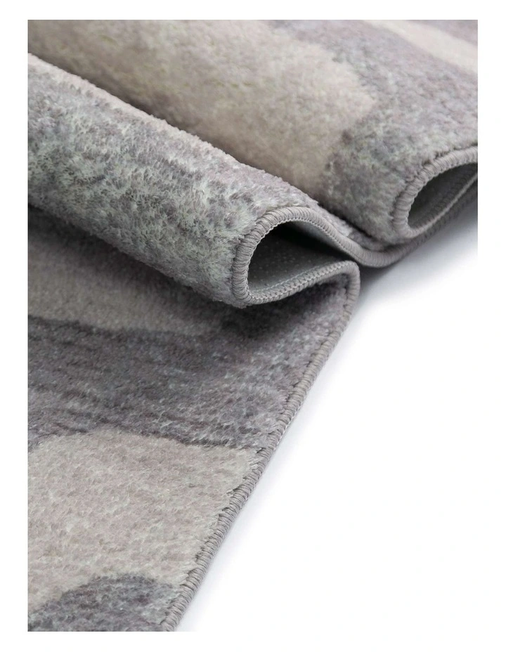 LOOPSIE  ALBERC GREY AND BEIGE AZTEC WASHABLE RUG image 4