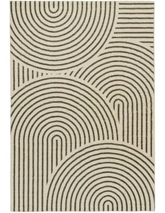 LOOPSIE AKKO GREEN AND CREAM ARCH WASHABLE RUG