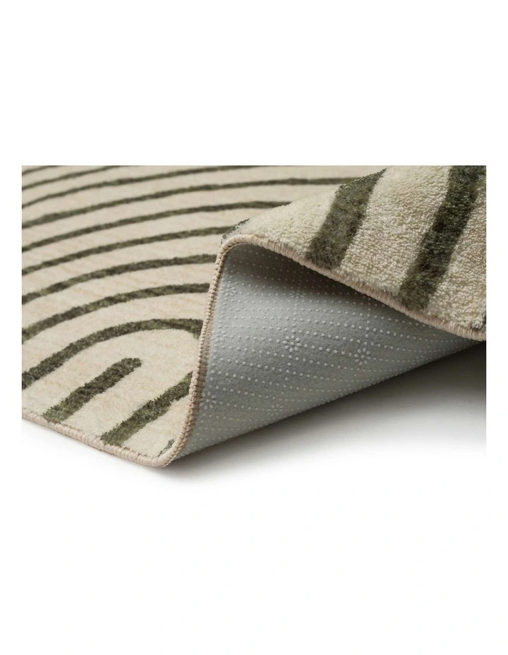 LOOPSIE  AKKO GREEN AND CREAM ARCH WASHABLE RUG image 3