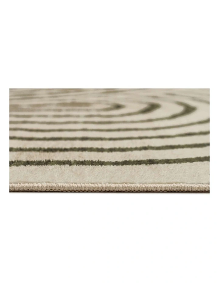LOOPSIE  AKKO GREEN AND CREAM ARCH WASHABLE RUG image 4