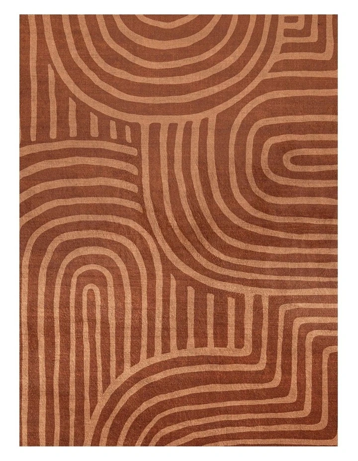 MISS AMARA  LETA BROWN ABSTRACT ROLLIE POLLIE ROUND PLAYMAT image 4