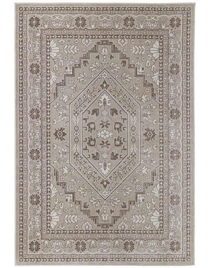 LOOPSIE  MIDALVA BROWN GREY VINTAGE WASHABLE RUG image 1