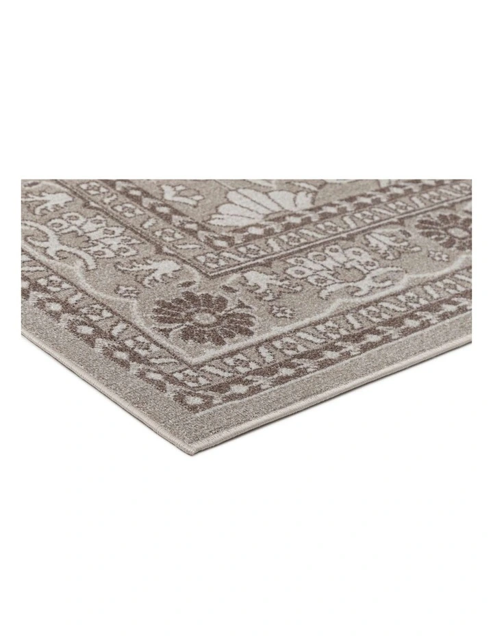 LOOPSIE  MIDALVA BROWN GREY VINTAGE WASHABLE RUG image 2