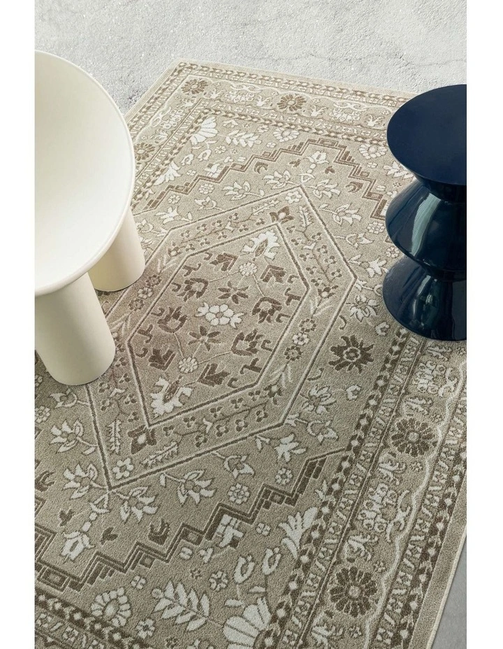 LOOPSIE  MIDALVA BROWN GREY VINTAGE WASHABLE RUG image 7