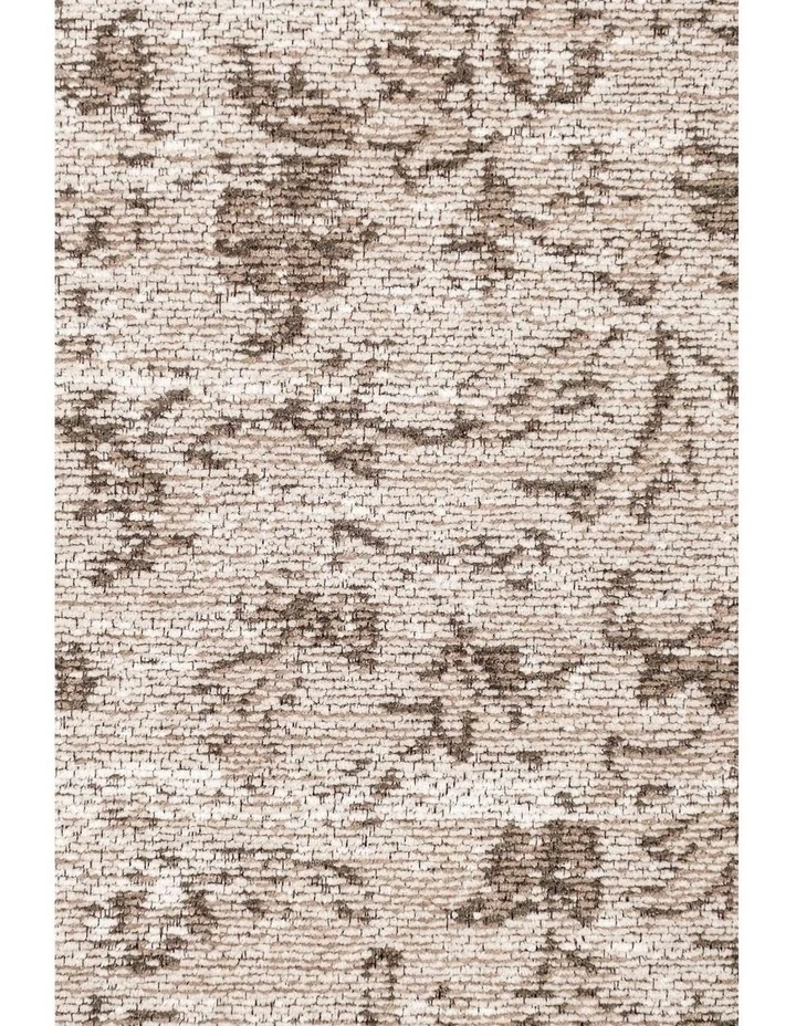 MISS AMARA MOSELLE BEIGE AND BROWN FLORAL DISTRESSED ROUND RUG image 4