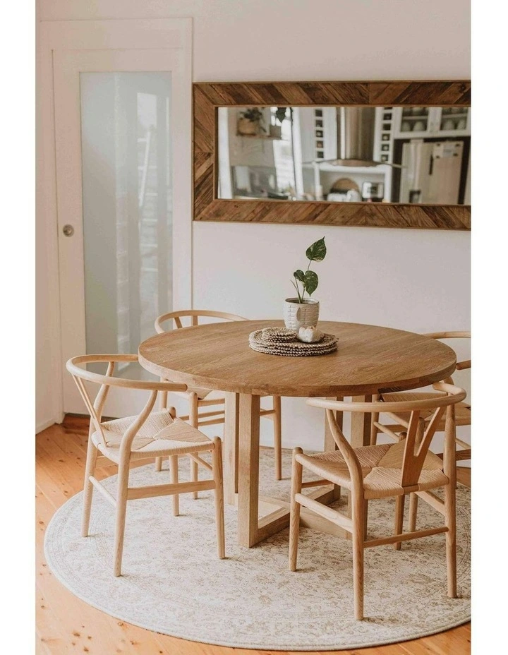 MISS AMARA MOSELLE BEIGE AND BROWN FLORAL DISTRESSED ROUND RUG image 6