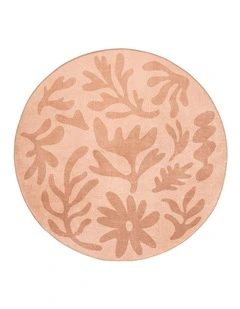 MISS AMARA JUNO PINK TERRACOTTA SHAPES ROLLIE POLLIE ROUND PLAYMAT