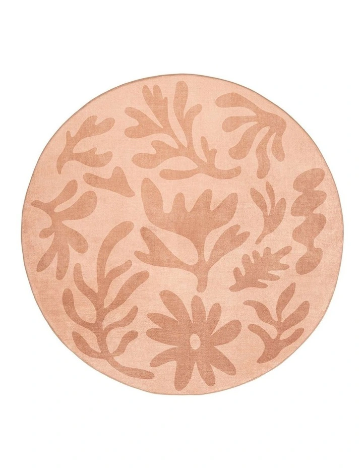 MISS AMARA  JUNO PINK TERRACOTTA SHAPES ROLLIE POLLIE ROUND PLAYMAT image 1
