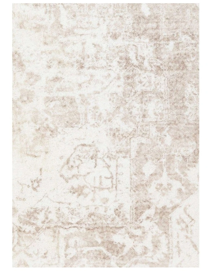 MISS AMARA  CABANELA CREAM AND BEIGE DISTRESSED WASHABLE RUG image 5