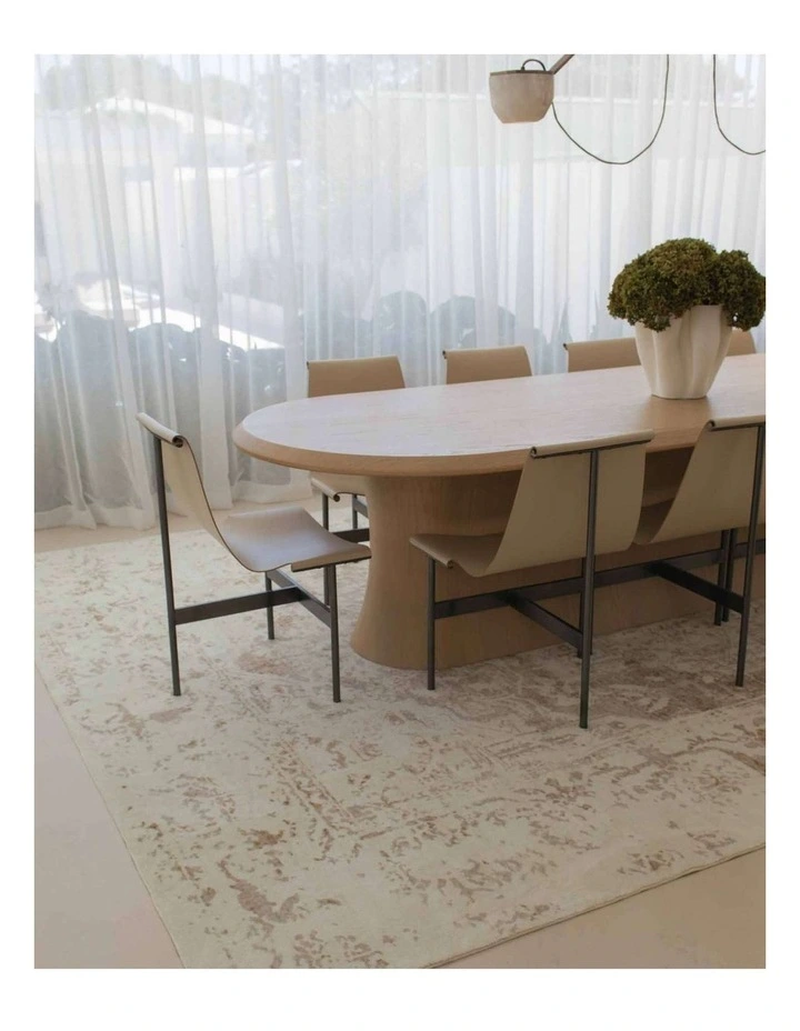 MISS AMARA  CABANELA CREAM AND BEIGE DISTRESSED WASHABLE RUG image 7