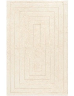 MISS AMARA ALLISON CREAM BEIGE MODERN COTTON WASHABLE RUG