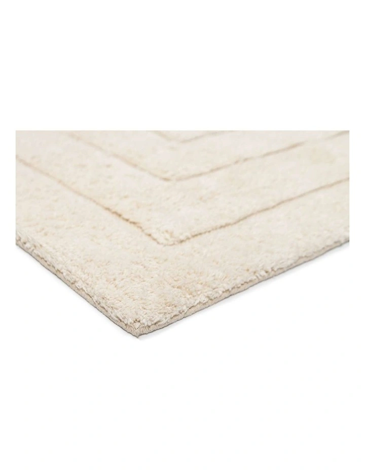 MISS AMARA  ALLISON CREAM BEIGE MODERN COTTON WASHABLE RUG image 2