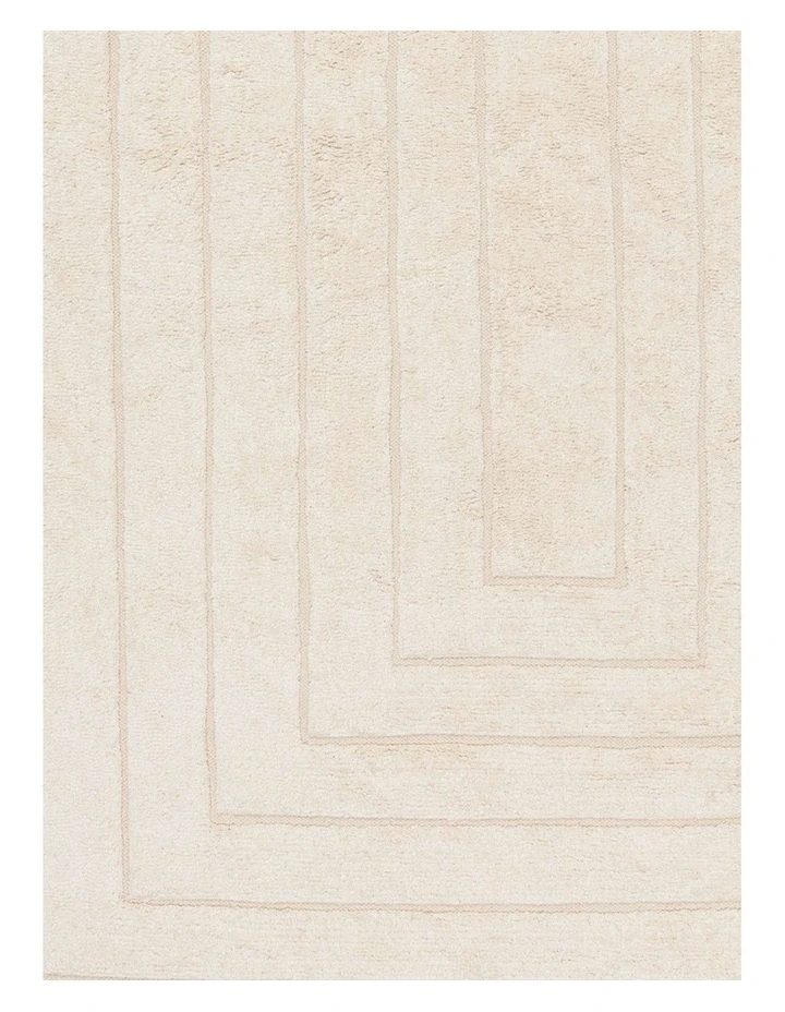 MISS AMARA  ALLISON CREAM BEIGE MODERN COTTON WASHABLE RUG image 5
