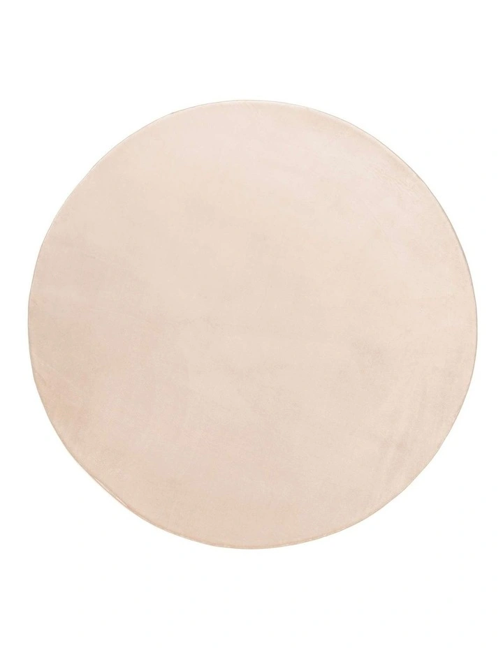MISS AMARA  UNA BEIGE PLUSH ROLLIE POLLIE ROUND PLAYMAT image 1