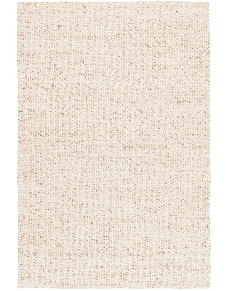 MISS AMARA INDYA MARBLED CREAM AND BEIGE CHUNKY WOOL RUG image 1