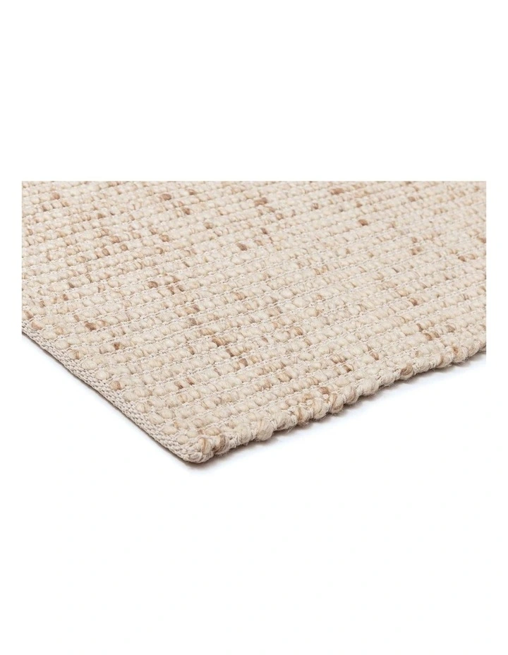 MISS AMARA INDYA MARBLED CREAM AND BEIGE CHUNKY WOOL RUG image 2