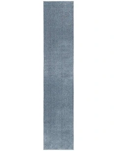 MISS AMARA AUDERY TONAL INK BLUE RUNNER RUG