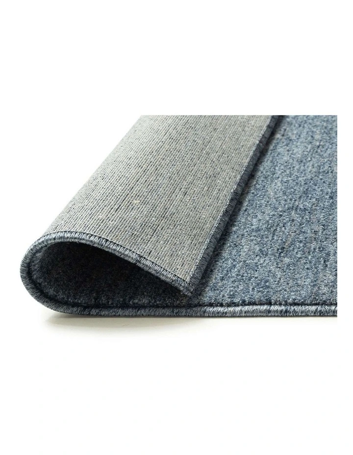 MISS AMARA  AUDERY TONAL INK BLUE RUNNER RUG image 3