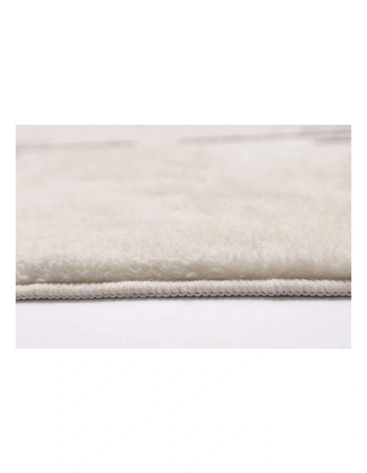 MISS AMARA  KARMINA BROWN AND CREAM ABSTRACT TRIBAL WASHABLE RUG image 4