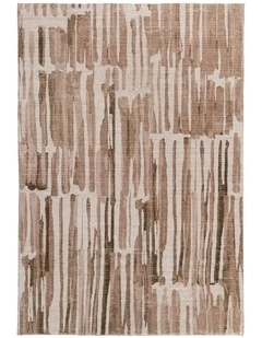 LOOPSIE  VINKI BEIGE AND CREAM STIPED WASHABLE RUG