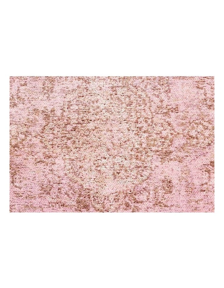 MISS AMARA  SAHARA TURKISH STYLE PINK DISTRESSED MEDALLION RUNNER RUG image 3