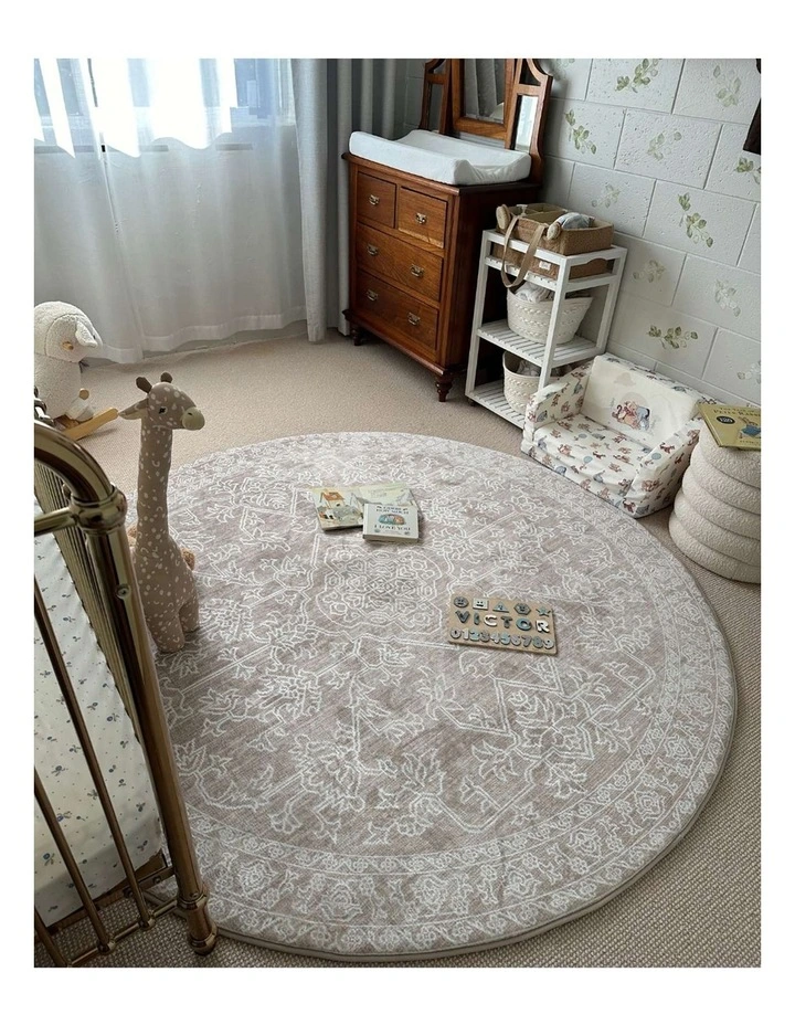 MISS AMARA NECI NEUTRAL CREAM PLUSH ROLLIE POLLIE ROUND PLAYMAT image 5