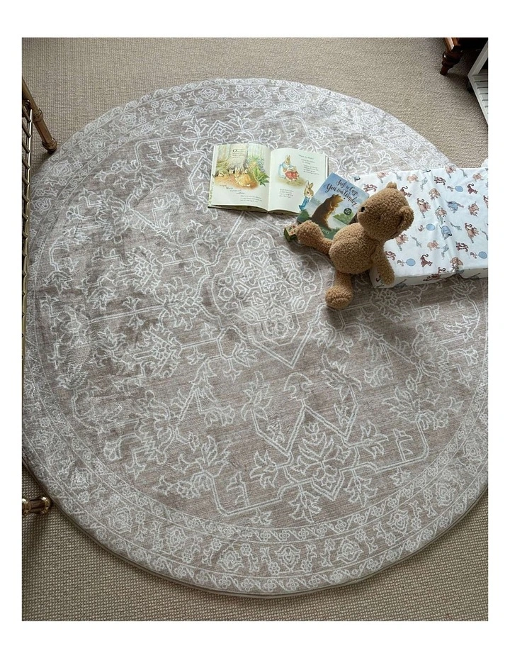 MISS AMARA NECI NEUTRAL CREAM PLUSH ROLLIE POLLIE ROUND PLAYMAT image 6