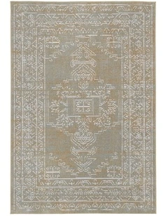 LOOPSIE  FARJESTAD GREY GOLD VINTAGE WASHABLE RUG