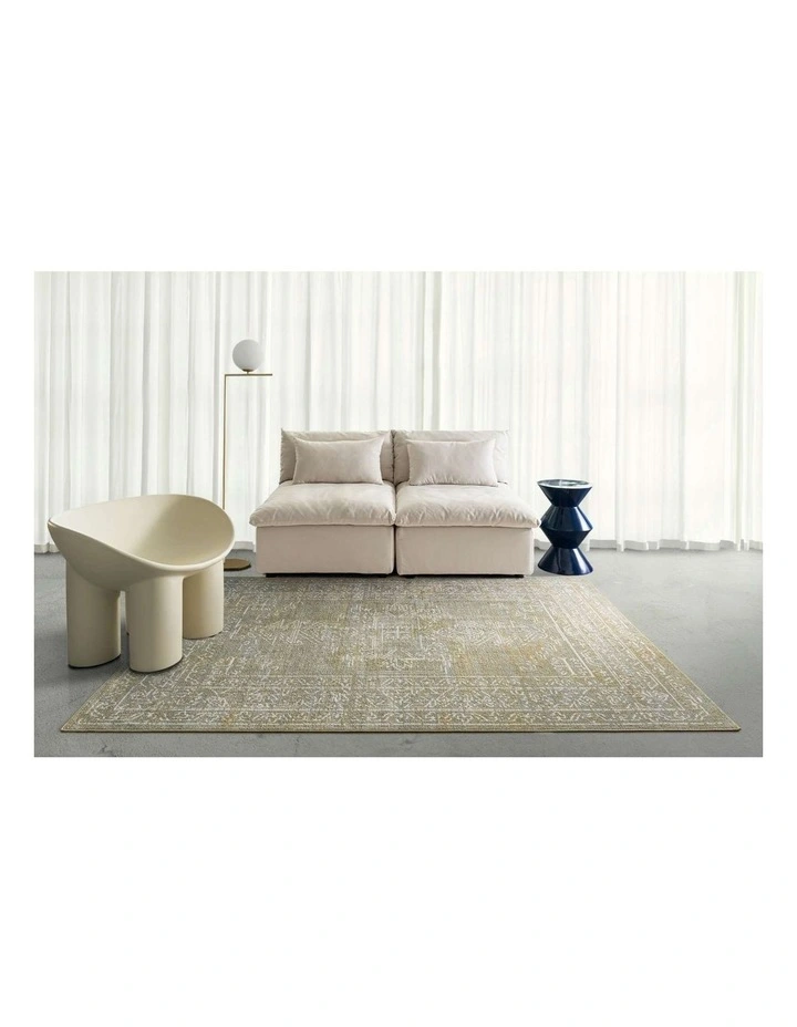 LOOPSIE FARJESTAD GREY GOLD VINTAGE WASHABLE RUG image 6