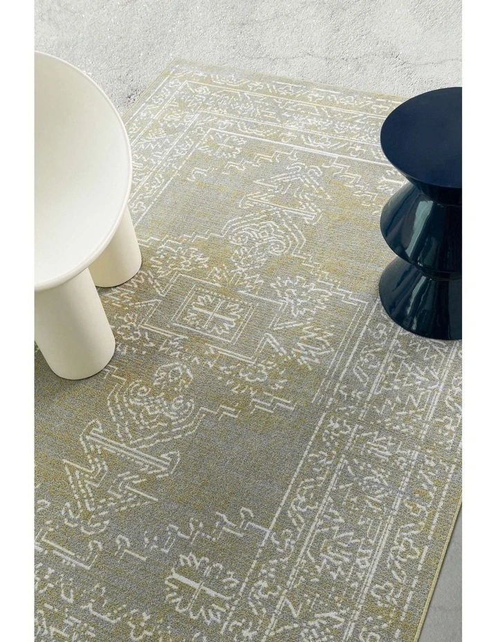 LOOPSIE FARJESTAD GREY GOLD VINTAGE WASHABLE RUG image 7
