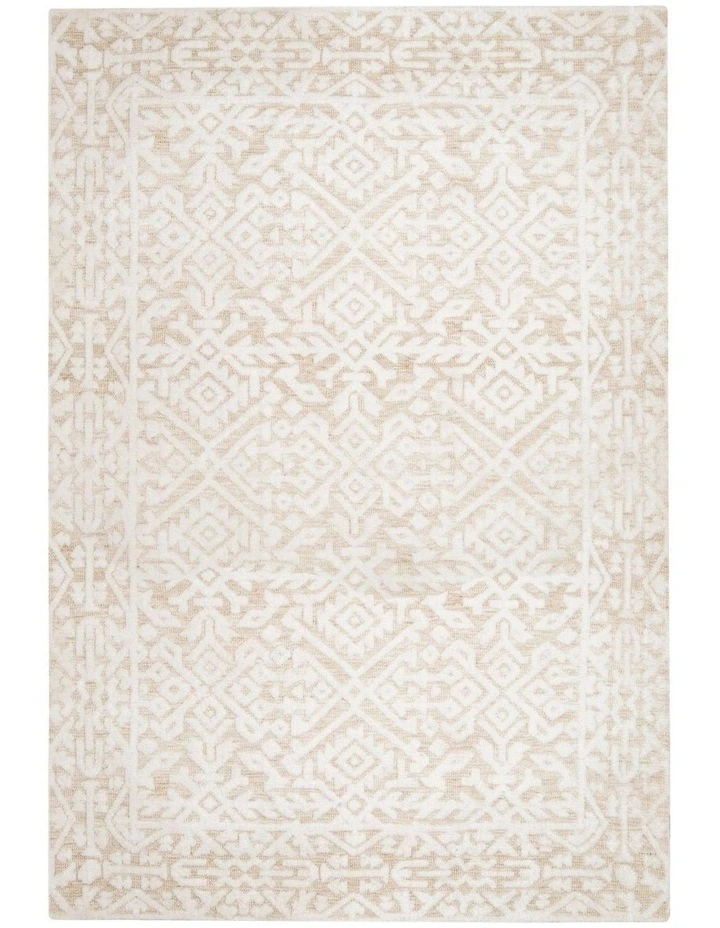 MISS AMARA JOSEPHINE IVORY AND CREAM TRIBAL TRANSITIONAL RUG image 1