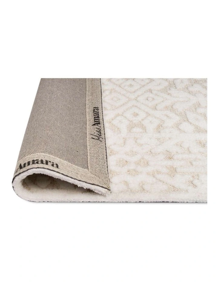 MISS AMARA JOSEPHINE IVORY AND CREAM TRIBAL TRANSITIONAL RUG image 3
