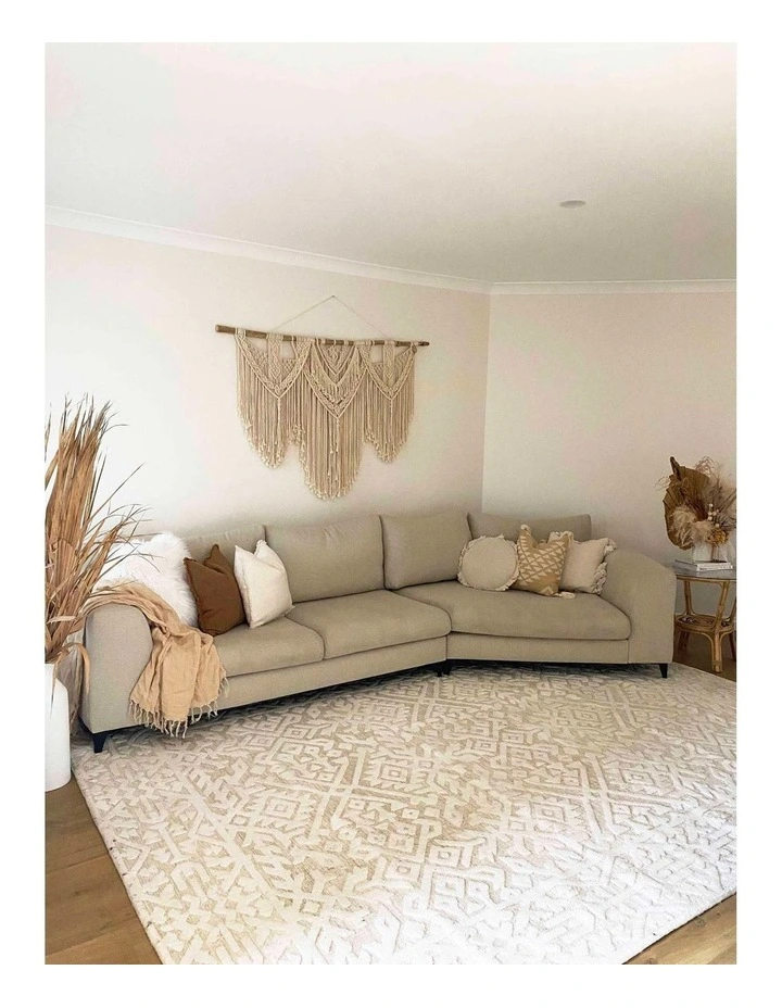 MISS AMARA JOSEPHINE IVORY AND CREAM TRIBAL TRANSITIONAL RUG image 5