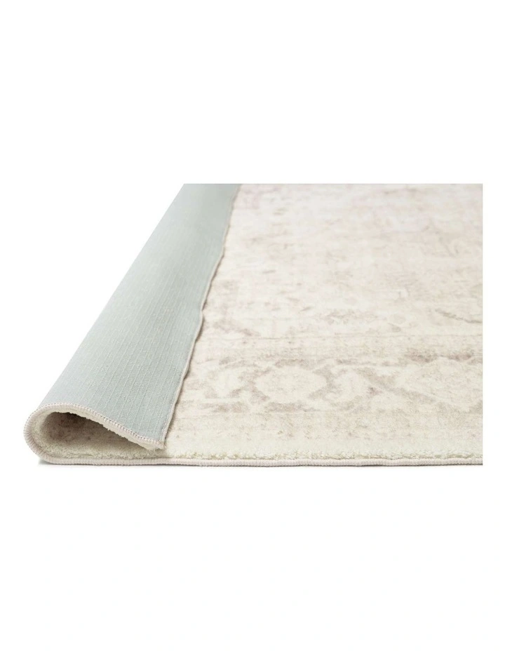 MISS AMARA PATINA CREAM AND BEIGE DISTRESSED WASHABLE RUG image 3