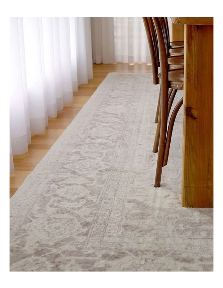 MISS AMARA PATINA CREAM AND BEIGE DISTRESSED WASHABLE RUG image 6