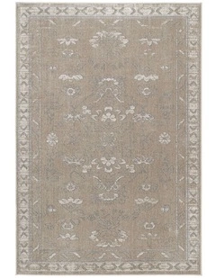 LOOPSIE  HAGASTROM GREY TAUPE VINTAGE WASHABLE RUG