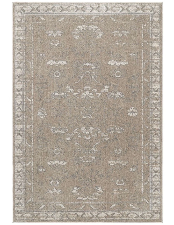 LOOPSIE  HAGASTROM GREY TAUPE VINTAGE WASHABLE RUG image 1