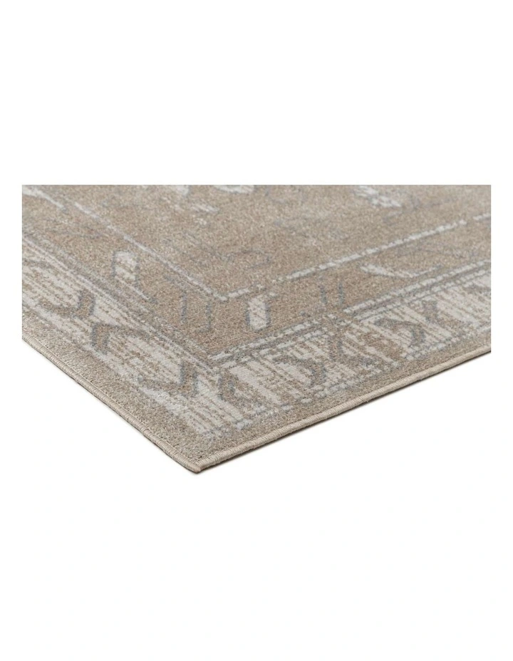 LOOPSIE  HAGASTROM GREY TAUPE VINTAGE WASHABLE RUG image 2
