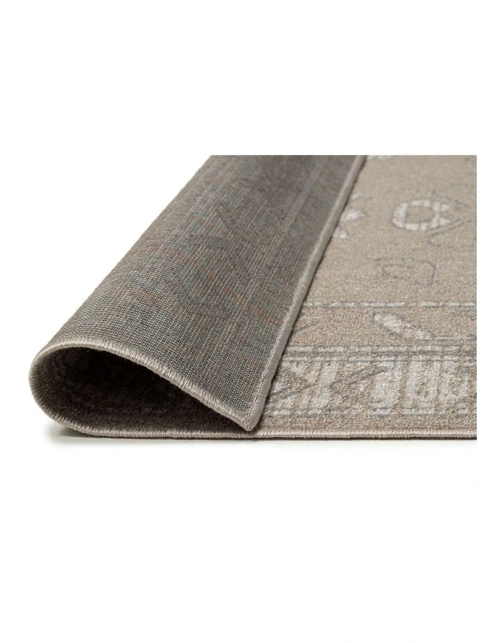 LOOPSIE  HAGASTROM GREY TAUPE VINTAGE WASHABLE RUG image 3