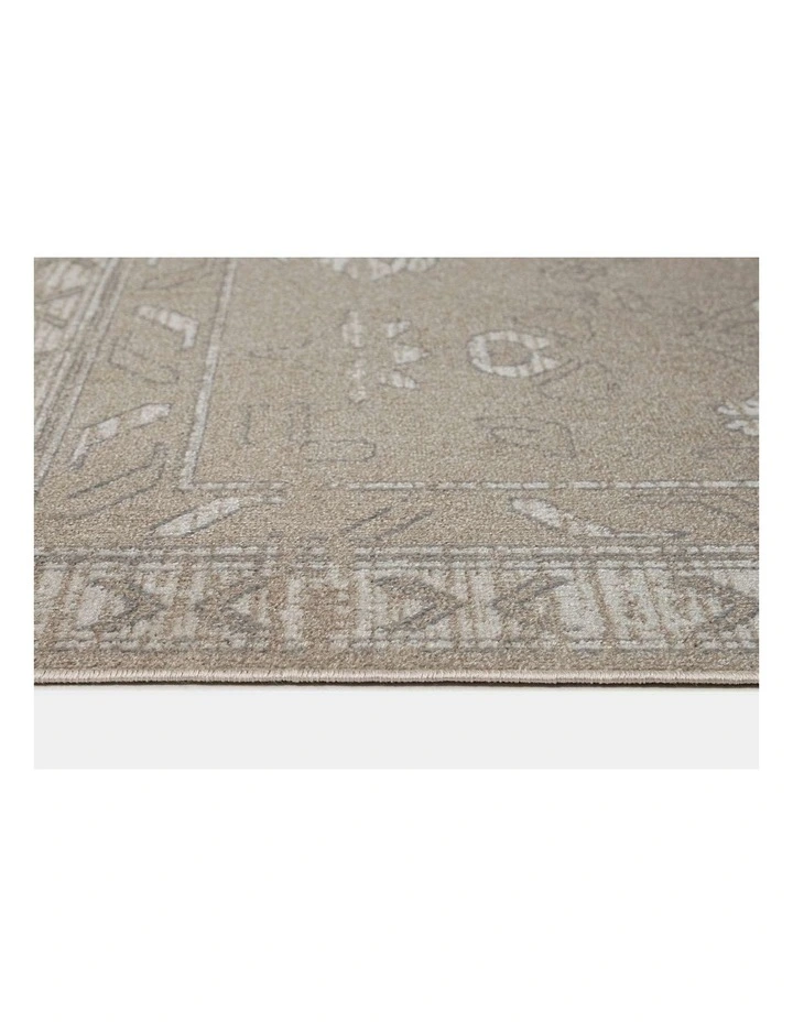LOOPSIE  HAGASTROM GREY TAUPE VINTAGE WASHABLE RUG image 4