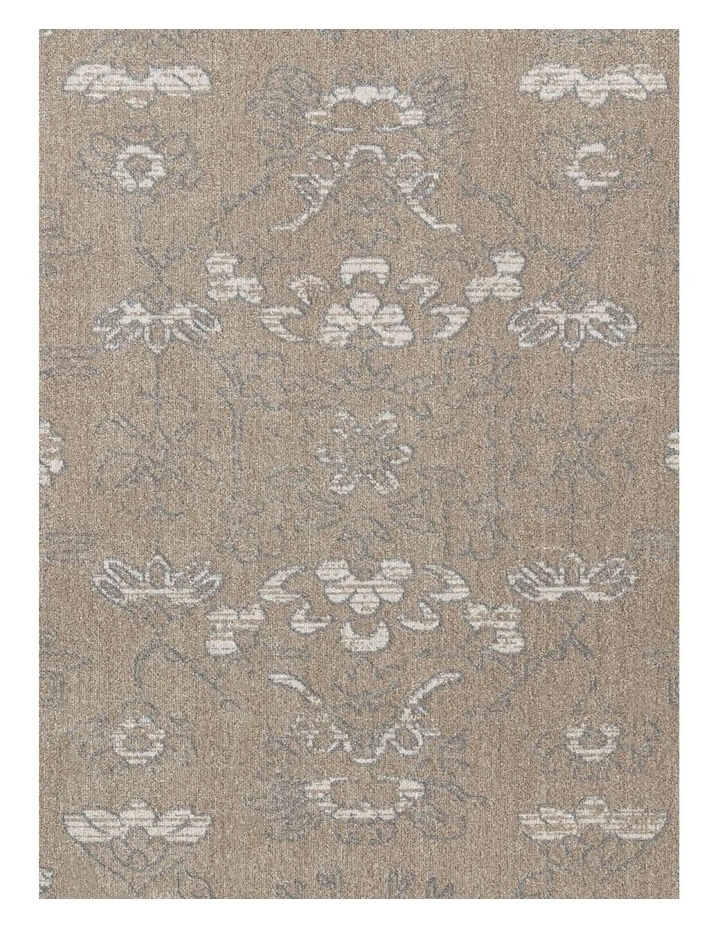 LOOPSIE  HAGASTROM GREY TAUPE VINTAGE WASHABLE RUG image 5
