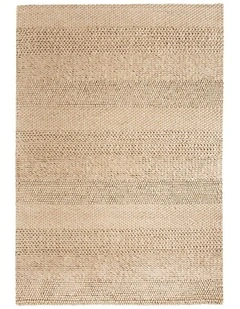 MISS AMARA  JOLINE CARAMEL BEIGE BRAIDED AND LOOPED RUG