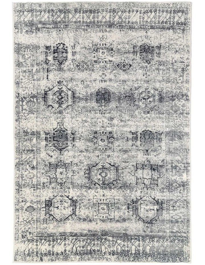 LOOPSIE  KHANA GREY TRIBAL WASHABLE RUG image 1