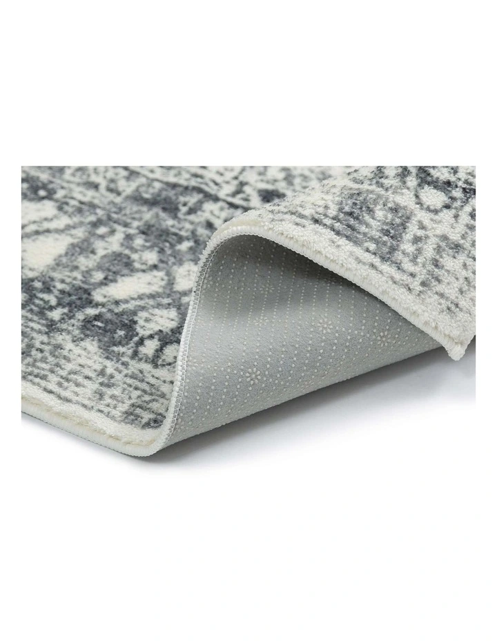LOOPSIE  KHANA GREY TRIBAL WASHABLE RUG image 3