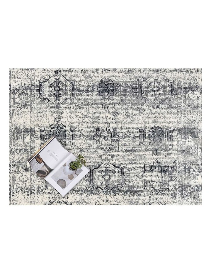 LOOPSIE  KHANA GREY TRIBAL WASHABLE RUG image 5