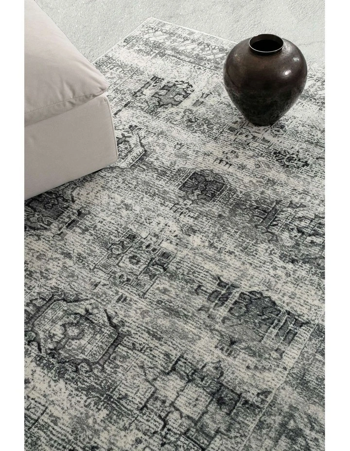 LOOPSIE  KHANA GREY TRIBAL WASHABLE RUG image 7