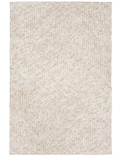 MISS AMARA  JOELY LIGHT GREY AND IVORY MARBLE LOOPED RUG