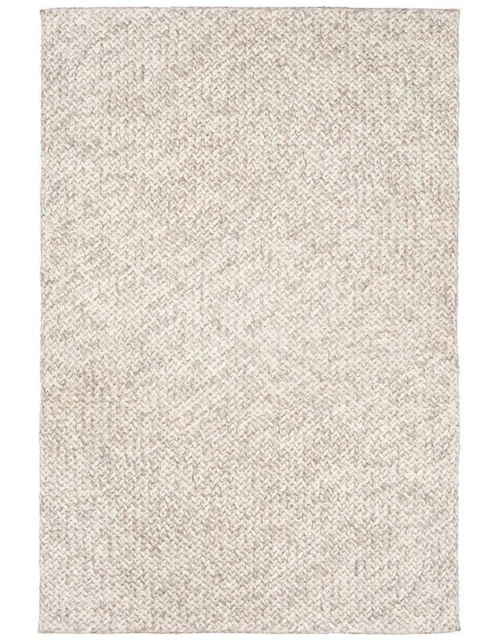 MISS AMARA  JOELY LIGHT GREY AND IVORY MARBLE LOOPED RUG image 1